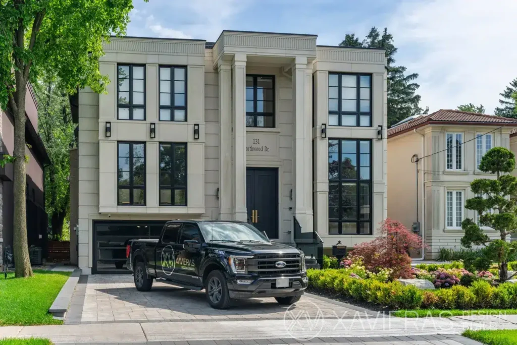 Modern custom home built on an established North York residential lot
